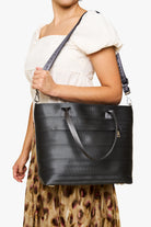 Medium Streamline Tote Storm on Model Crossbody