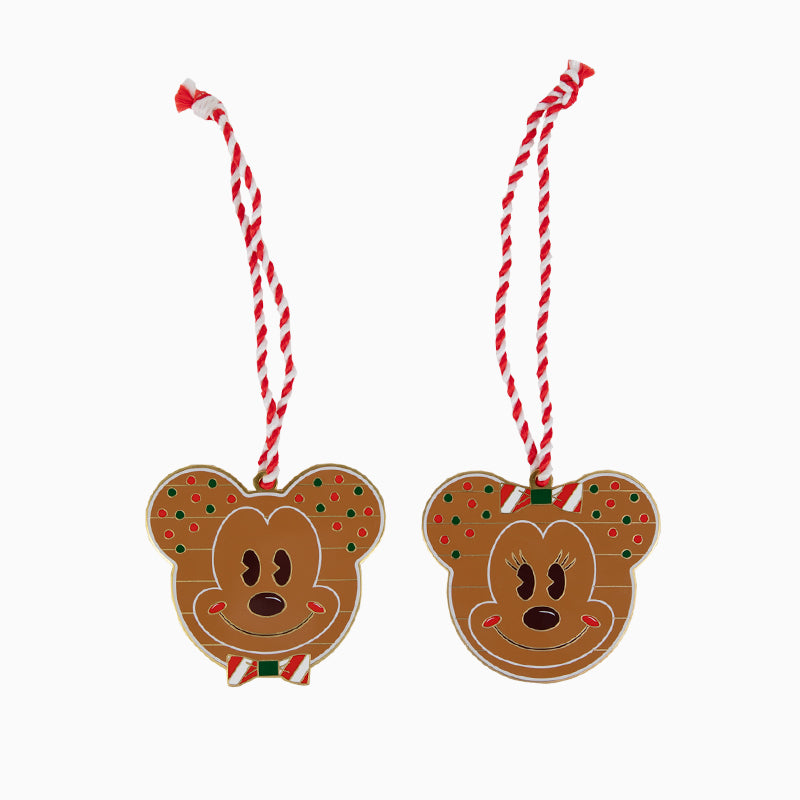 Disney Mickey and Minnie Christmas Charm Set Front View