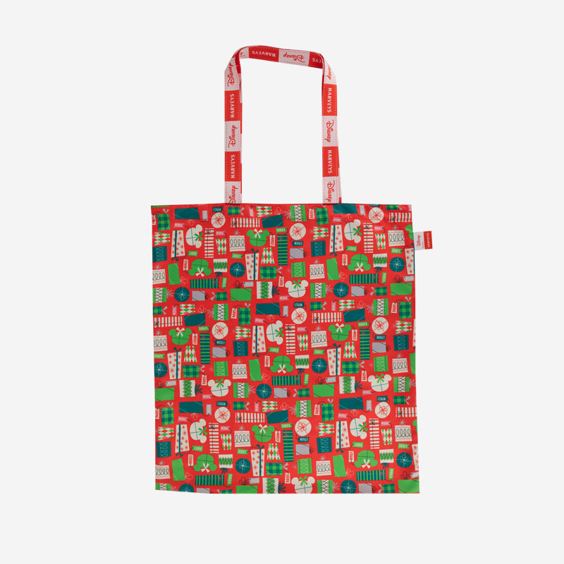 Disney Mickey and Minnie Holiday Cheer Shopper Tote Top View