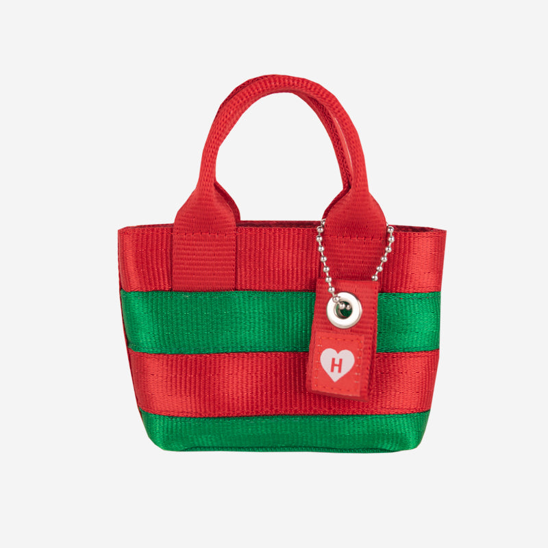 Mini Bag Ornament / Red & Green