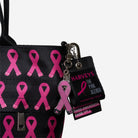 Detail view of the The Pink Agenda Pink Ribbon Mini Streamline Tote
