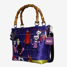 Front and side view of Mini Streamline Tote Shag Tiki Dance Party