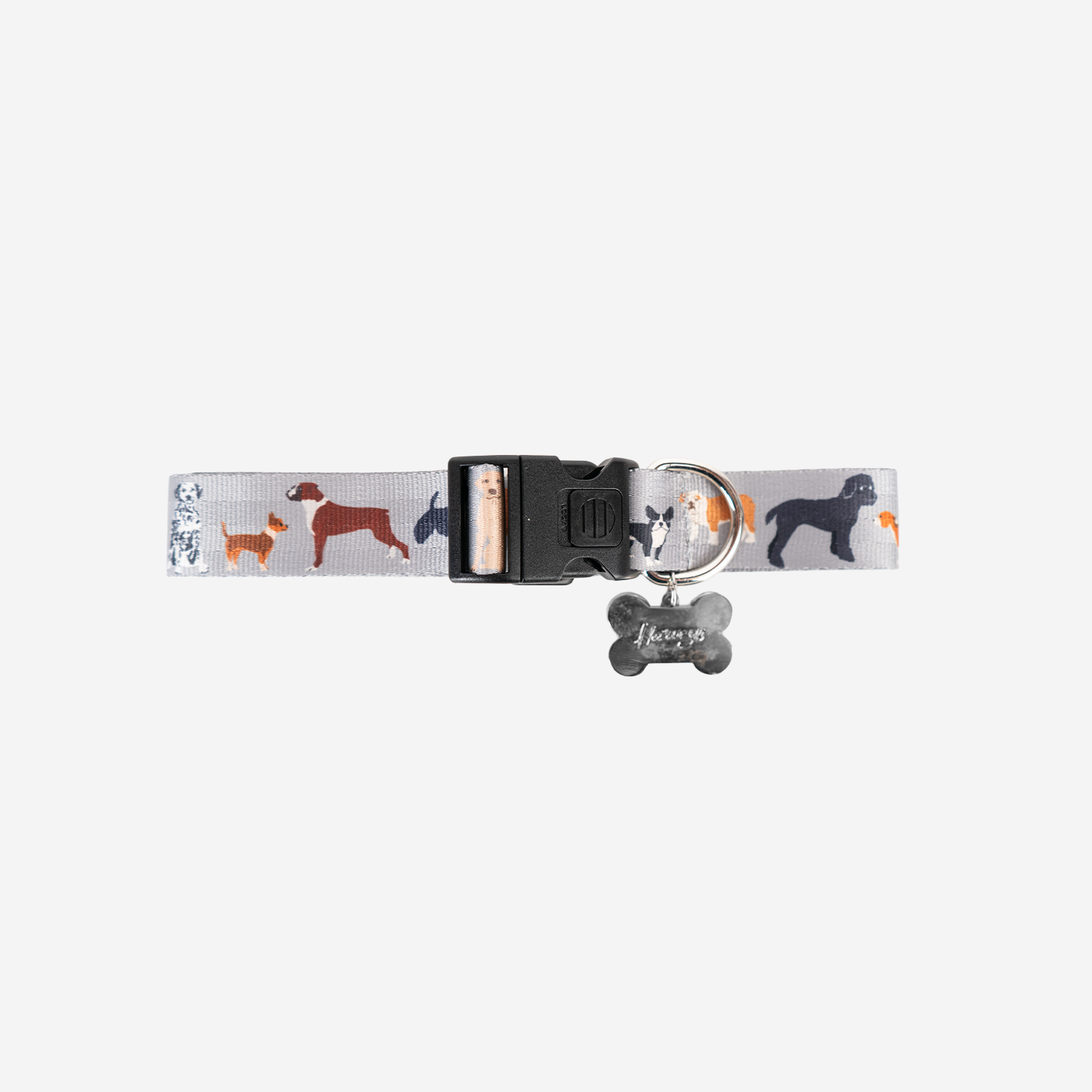 The front view of the M/L Dog Collar in Top Dog