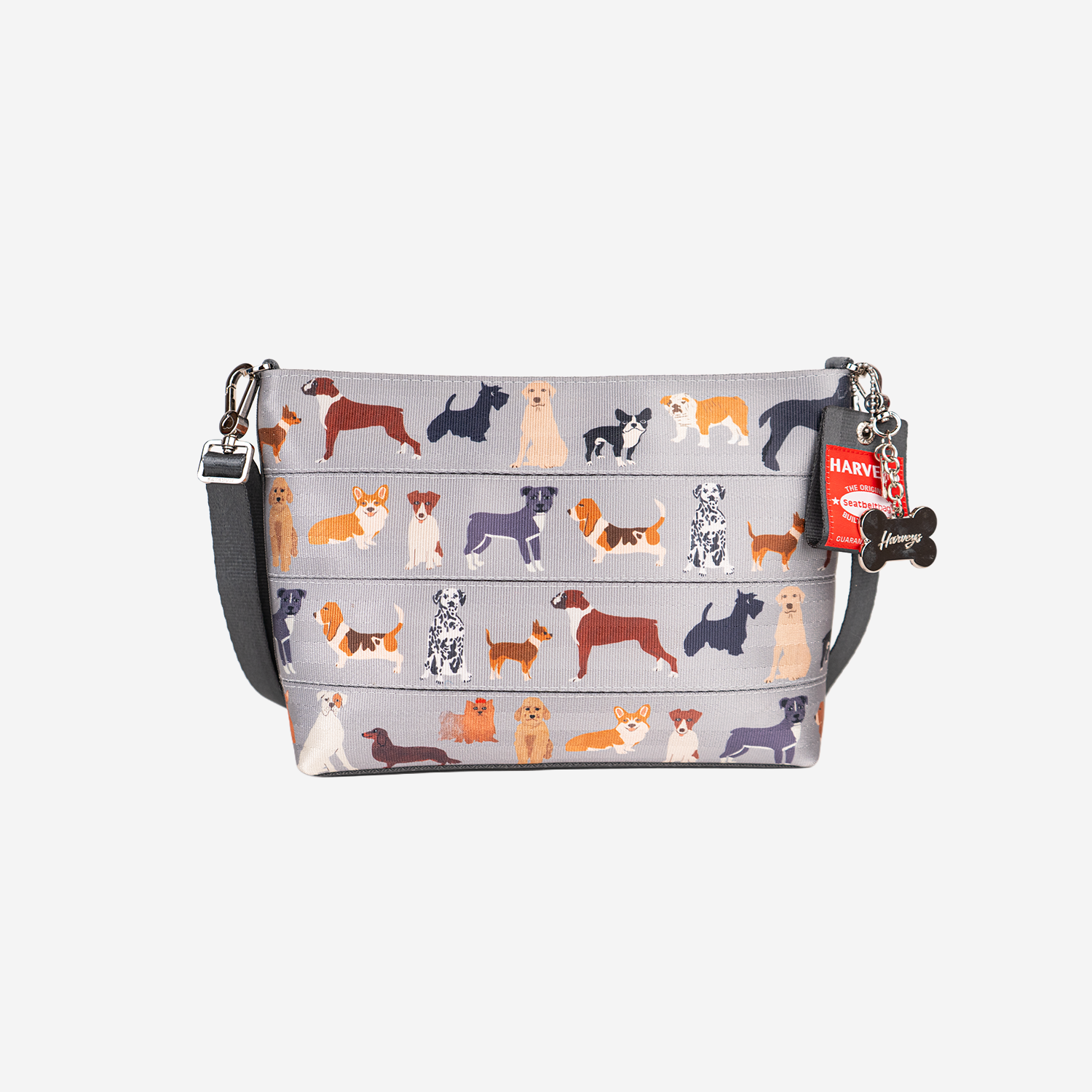 The front view of the Medium Convertible Clutch in Top Dog