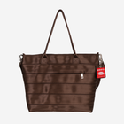 The front view of a Medium Streamline Tote in Espresso