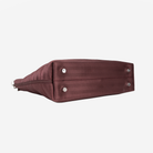 The bottom view of the Medium Streamline Tote in Merlot