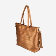Side view of a Medium Streamline Tote in the color Cognac