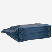 Bottom view of a Medium Streamline Tote in Denim
