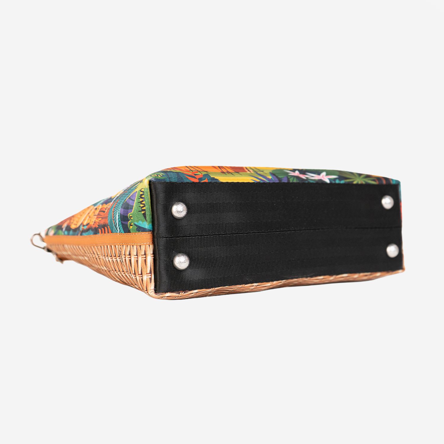 The bottom of a Shag Exotica Medium Streamline Tote