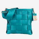 The front view of the Mini Messenger in Aqua