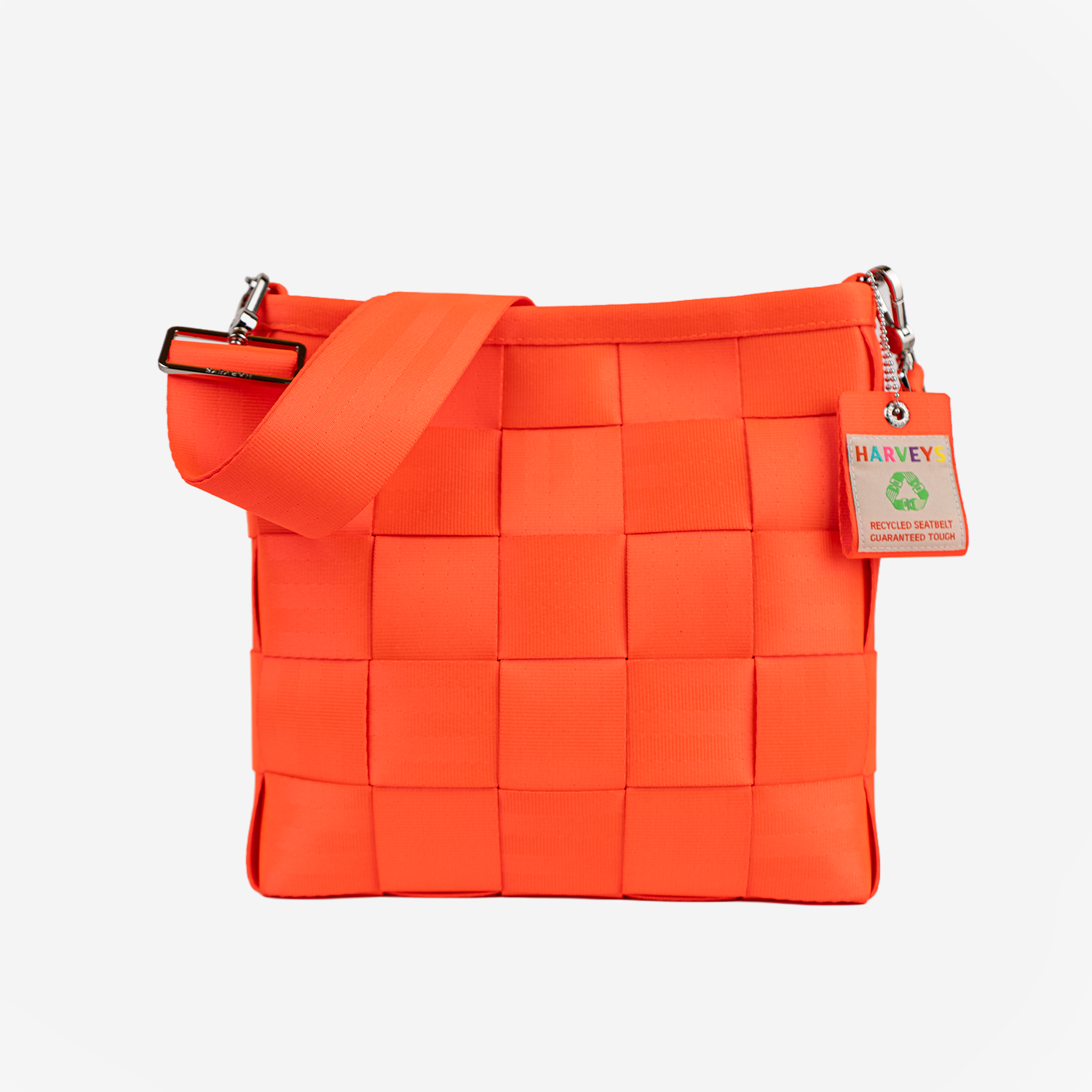 The front view of a Mini Messenger in Poppy