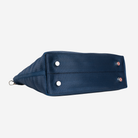 The bottom of a Mini Streamline Tote in Indigo