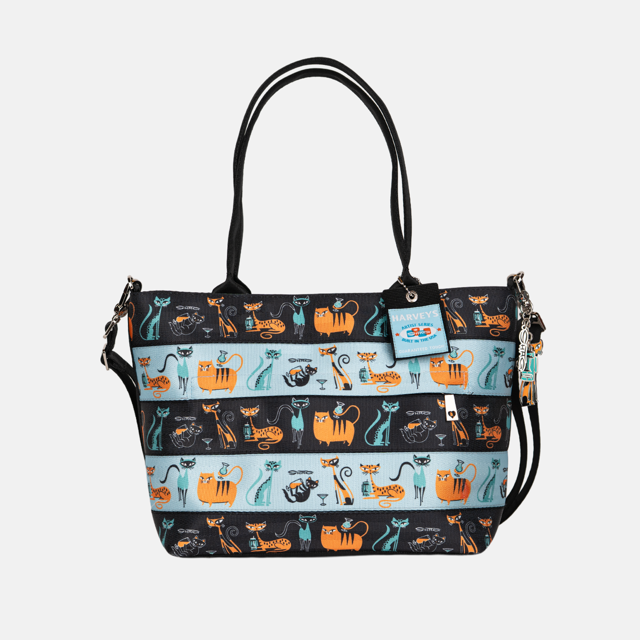 Mini Streamline Tote / Shag Cocktail Cats