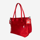 The side view of a Mini Streamline Tote in Scarlet