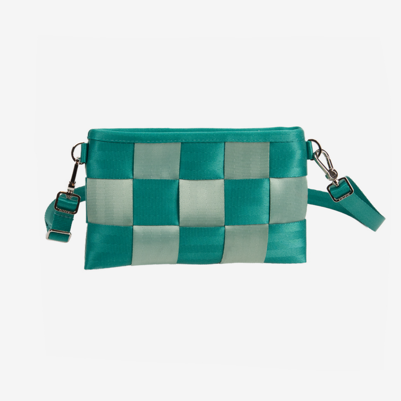 The front of a Mint N Emerald Hip Pack