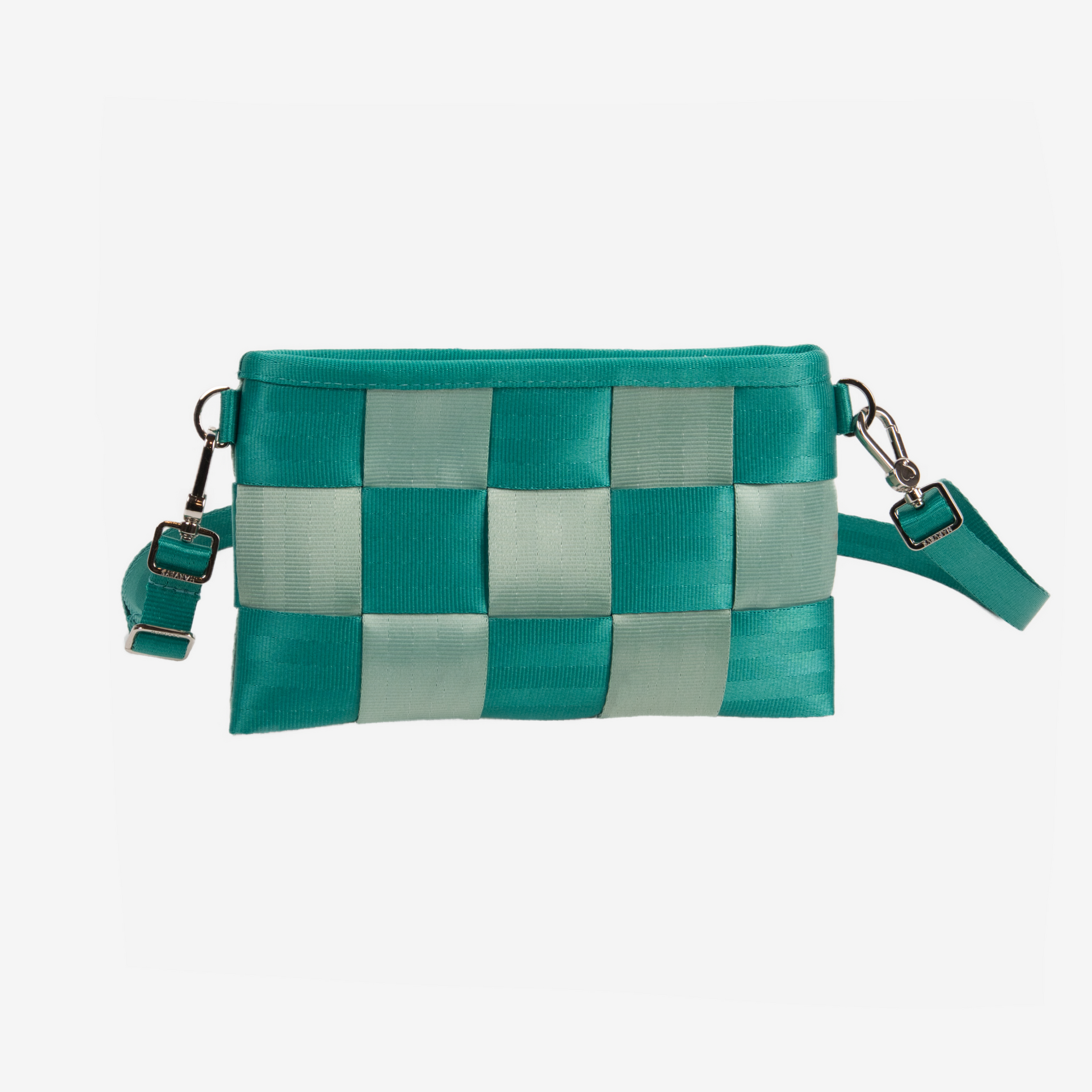The front of a Mint N Emerald Hip Pack