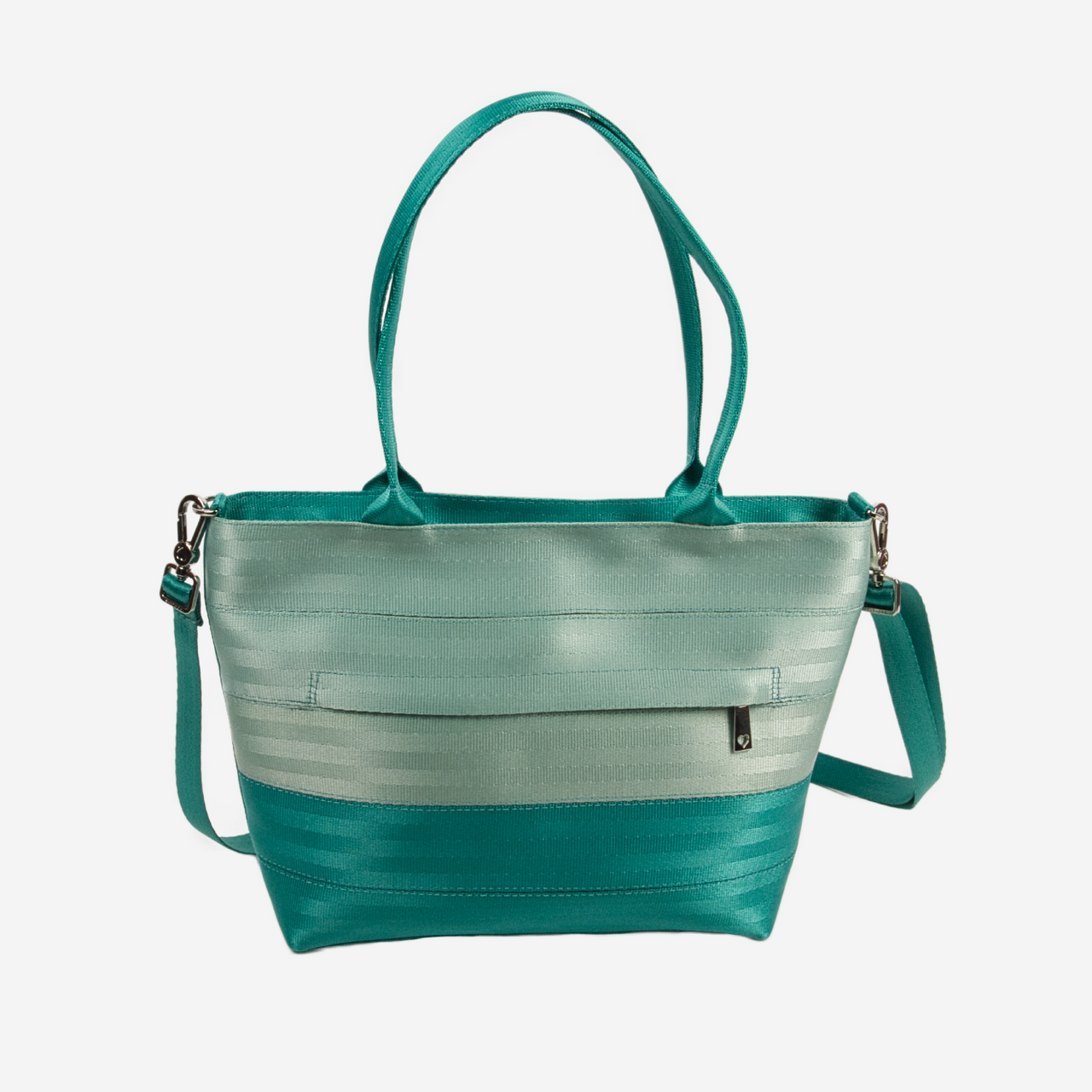 The front of a Mint N Emerald Mini Streamline Tote