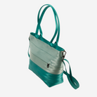 The side of a Mint N Emerald Mini Streamline Tote