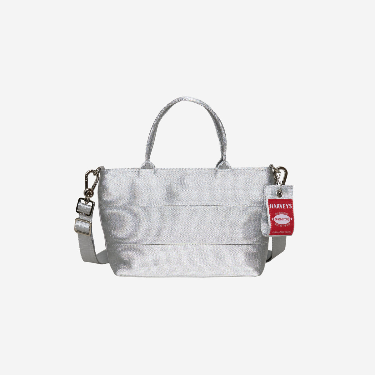 The front of the Silver Petite Tote