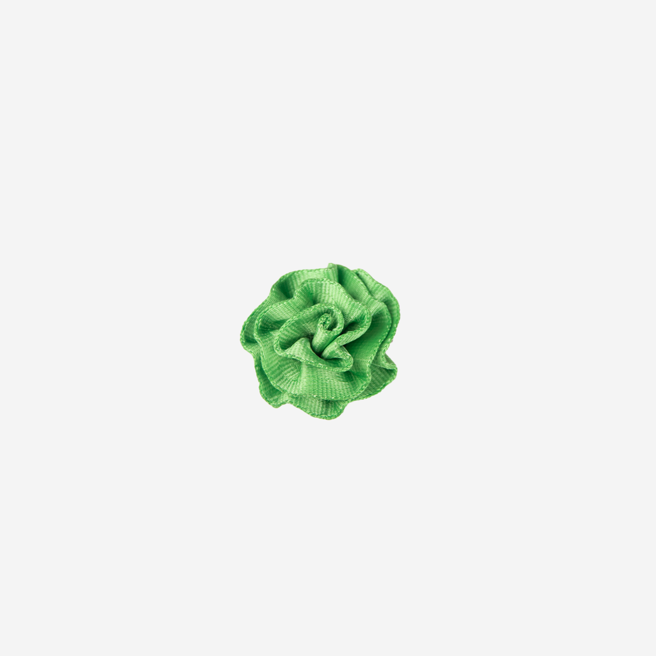 Front view of a Rosette Clip in the color Apple
