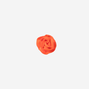 Front view of a Rosette Clip in the color Poppy