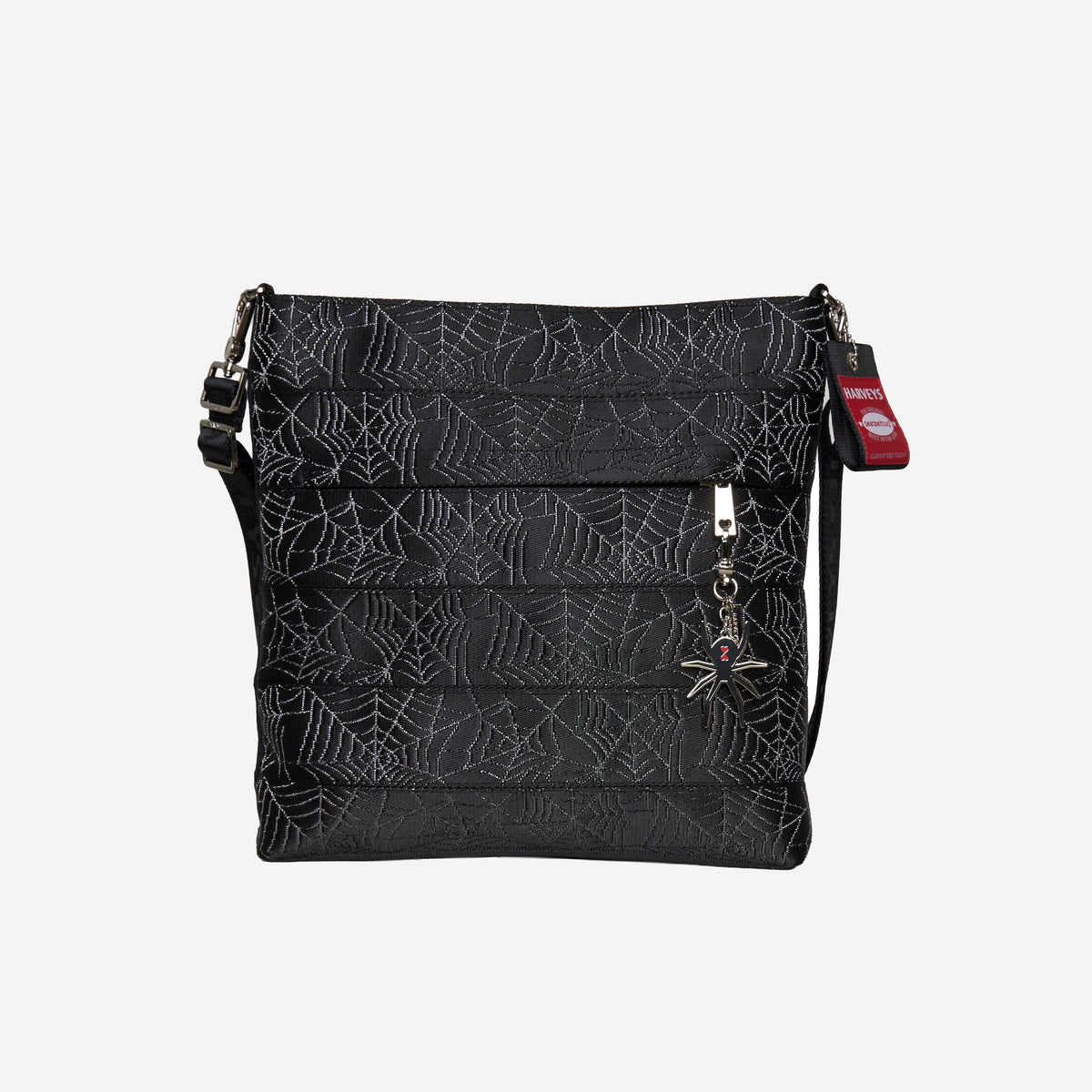 The front of a Black Widow Streamline Crossbody 