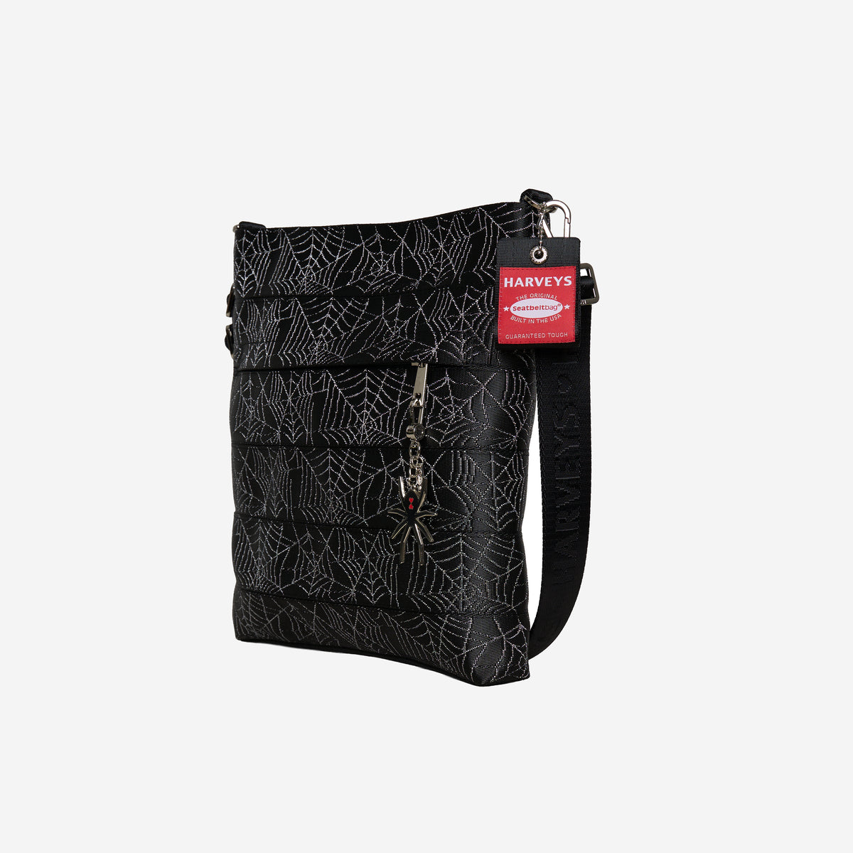 The side of a Black Widow Streamline Crossbody 