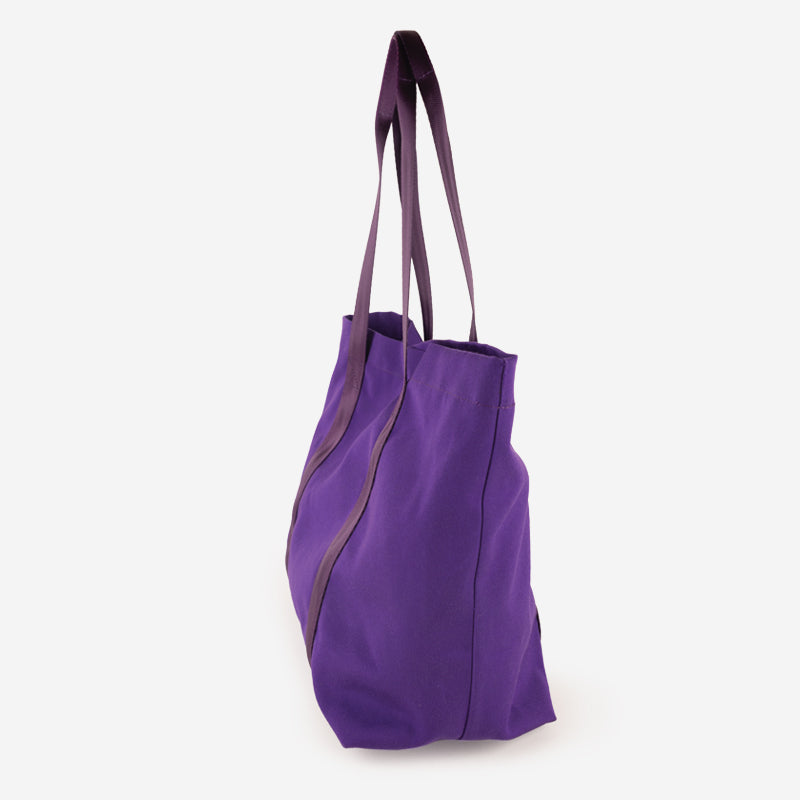 Canvas Tote Sunbrella Mulberry Side View