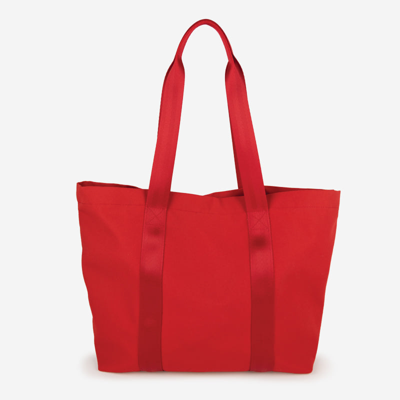 Canvas Tote Sunbrella Scarlet Front View