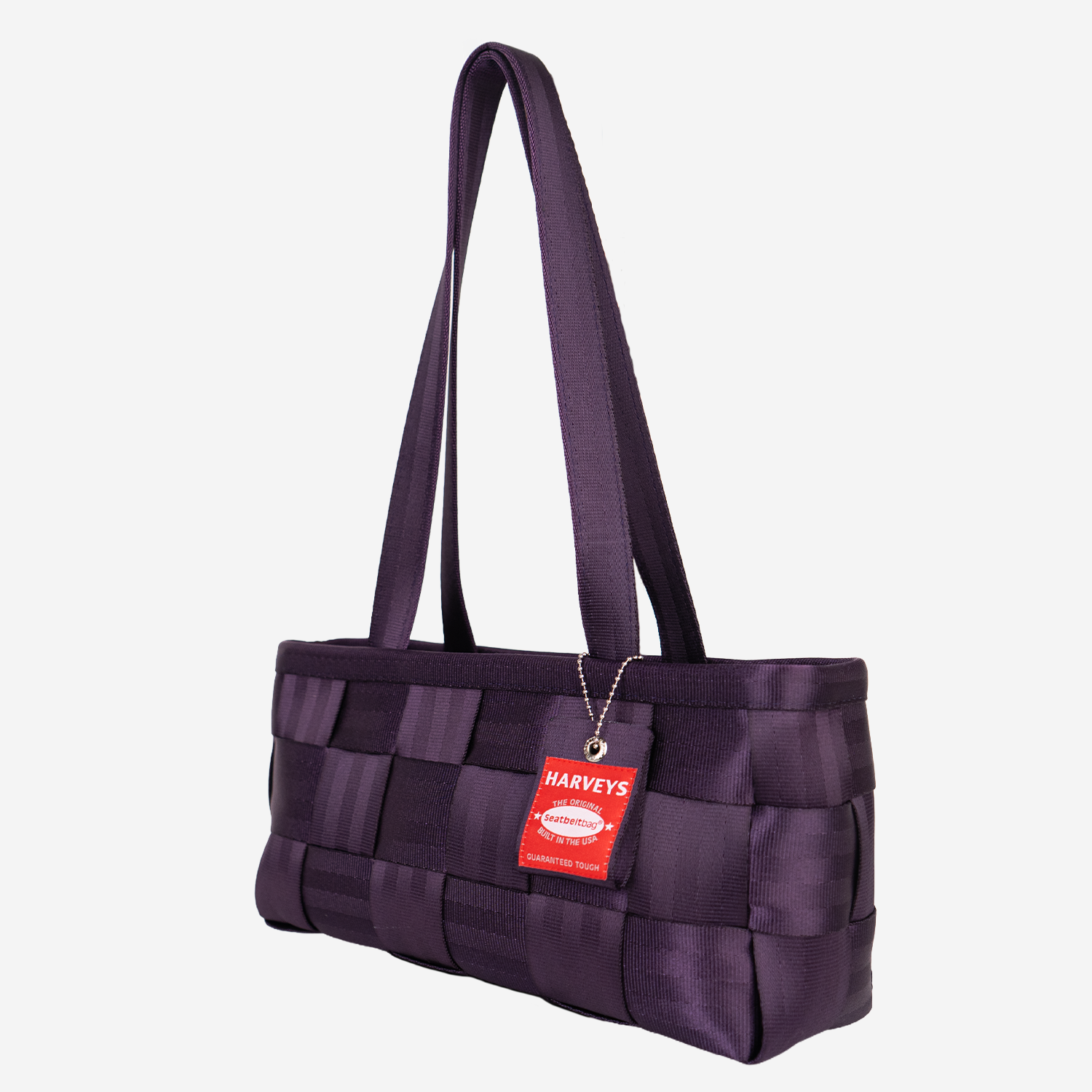 The side view of a Satchel in Blackberry