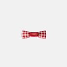 Back view of a Red Gingham Seatbelt Bow 