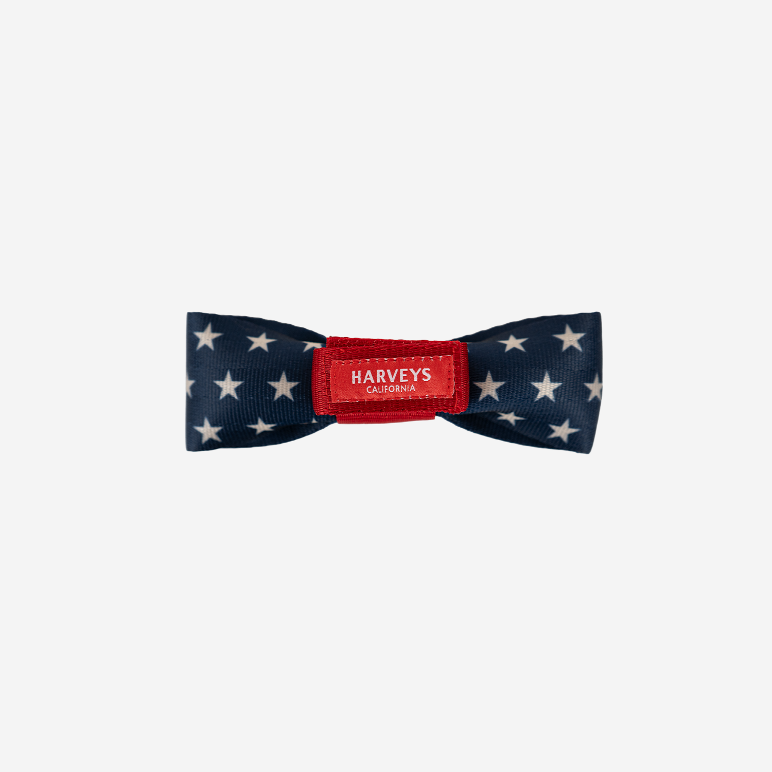 The back view of a Seatbelt Bow in Scarlet and Stars
