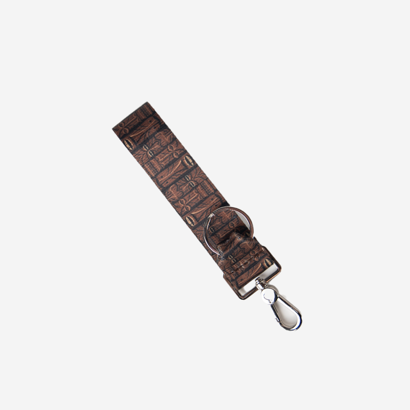front view shag tiki keychain
