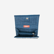 Interior view of a Snap Wallet in Denim