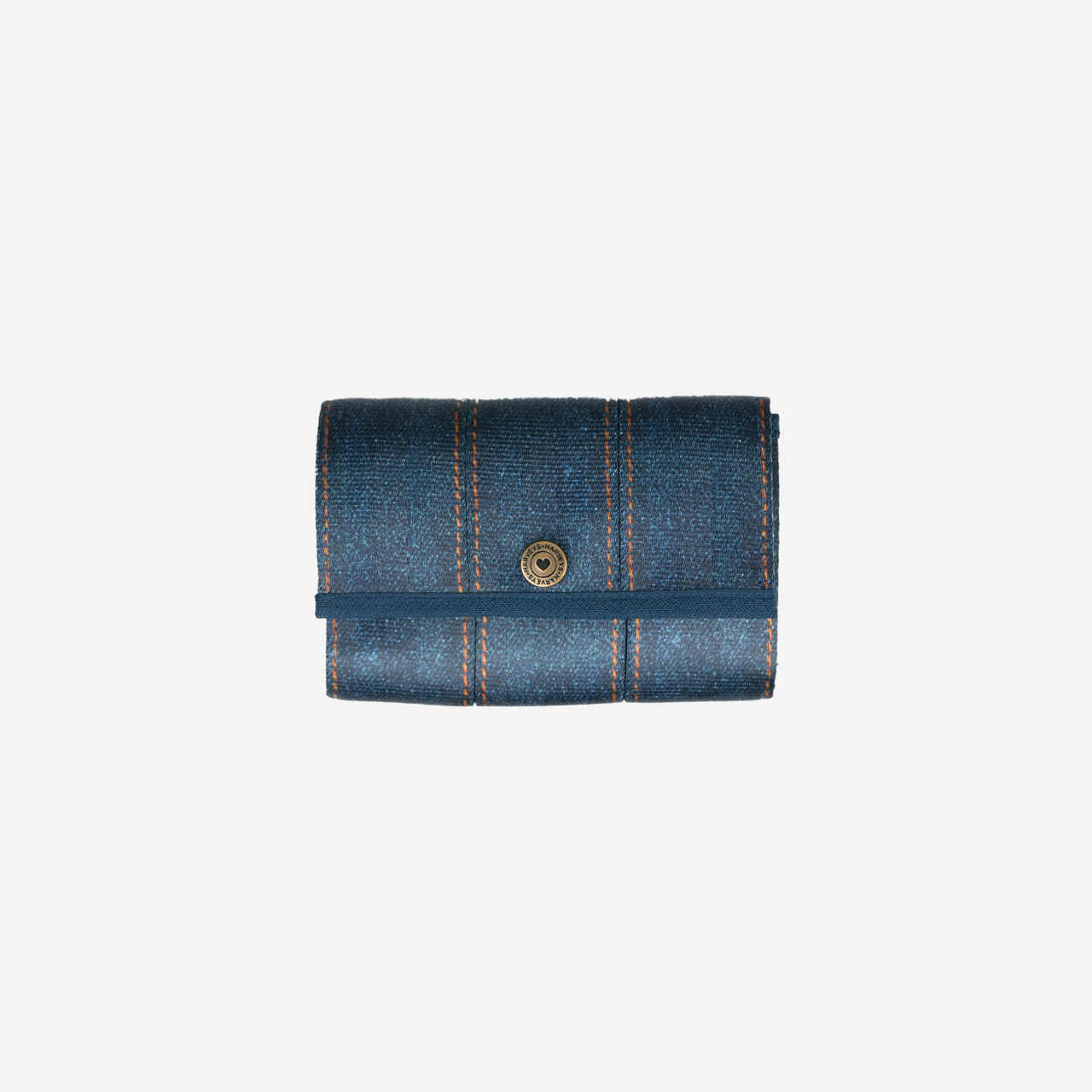 A Snap Wallet in Denim