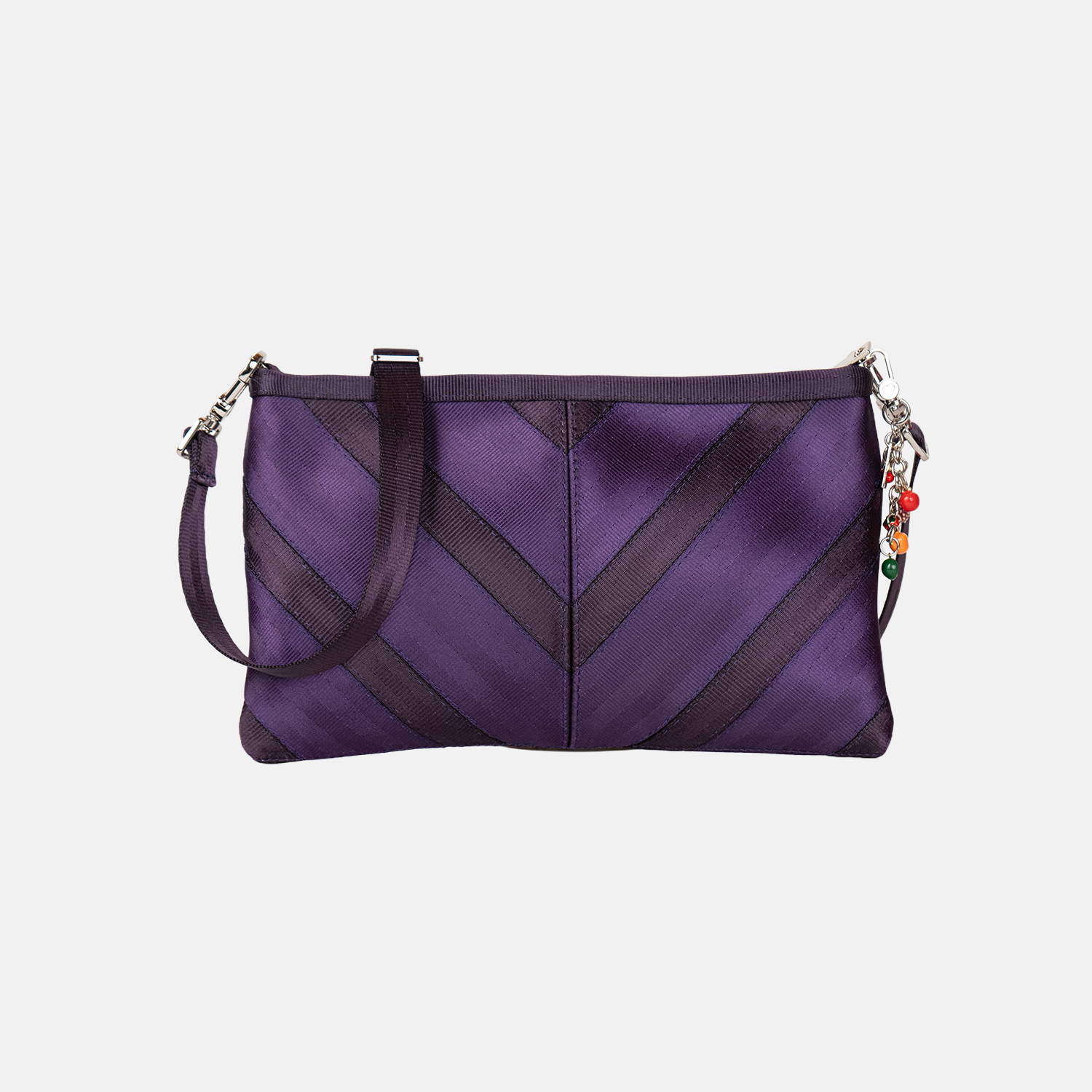 Front view of a Grape Soda Sydney Clutch