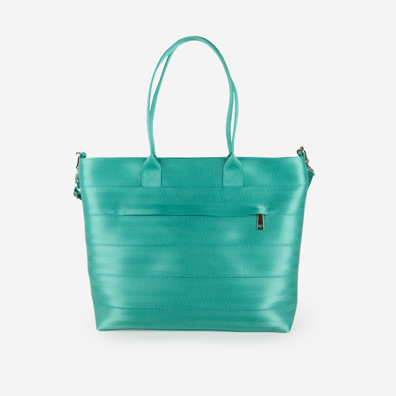 Turquoise Medium Streamline Tote Front View