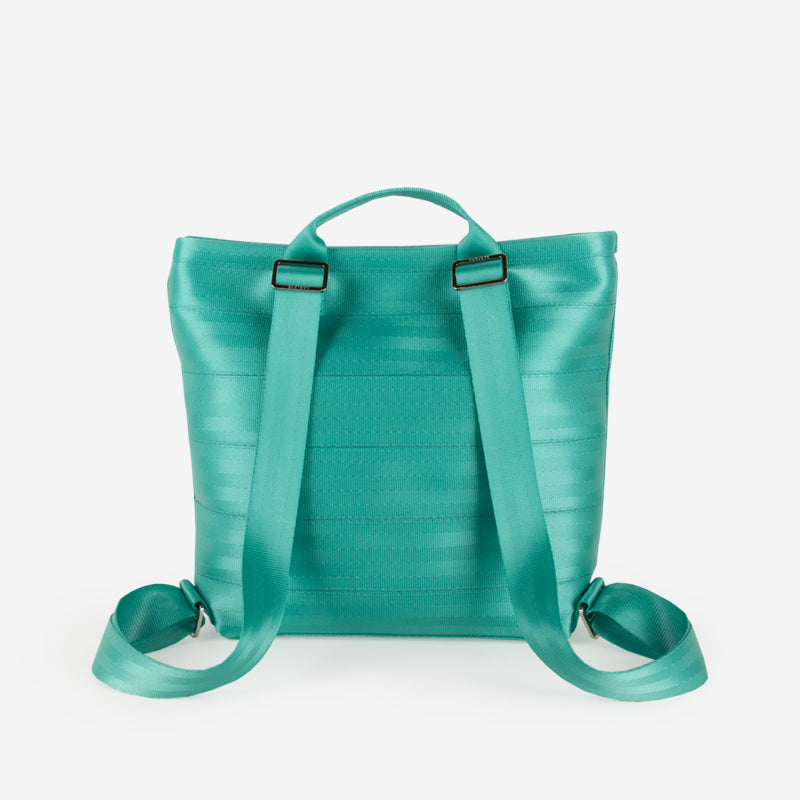 Turquoise Streamline Backpack Back View