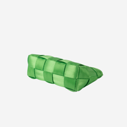 Bottom view of a Triangle Makeup Case in the color Apple Green