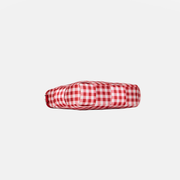 Bottom view of a Red Gingham Woven Petite Tote