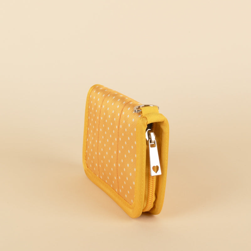 Fun Size Wallet Yellow Dottie Side View