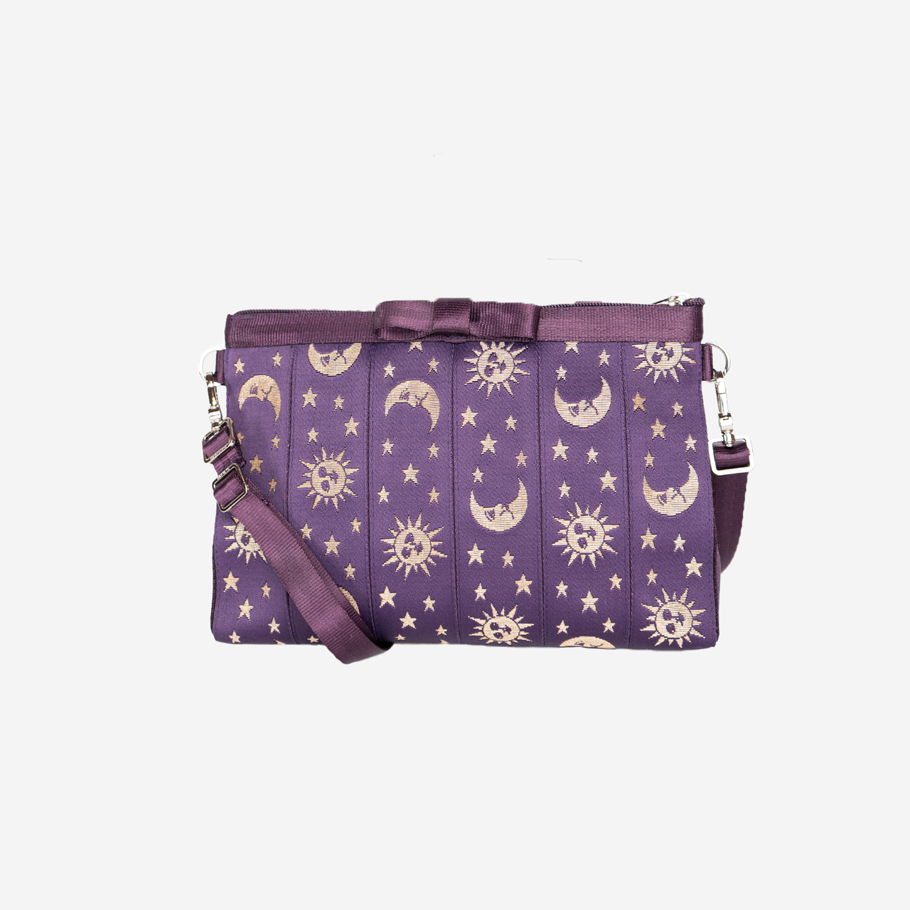 The front of a Celestial Bow Clutch