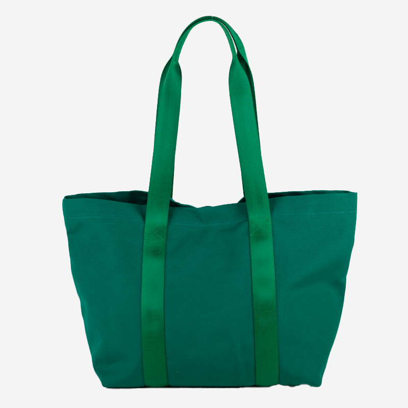 Canvas Tote Sunbrella Kelly Green Front View