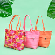 Hibiscus, Cotton Candy, and Orange Mini Streamline Tote