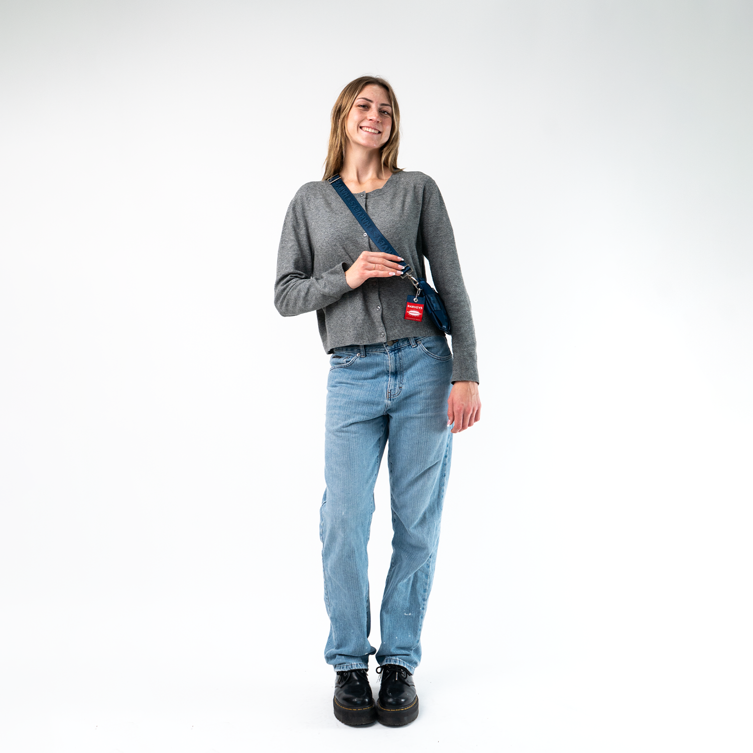 A Hip Pack in Indigo being worn by a Model