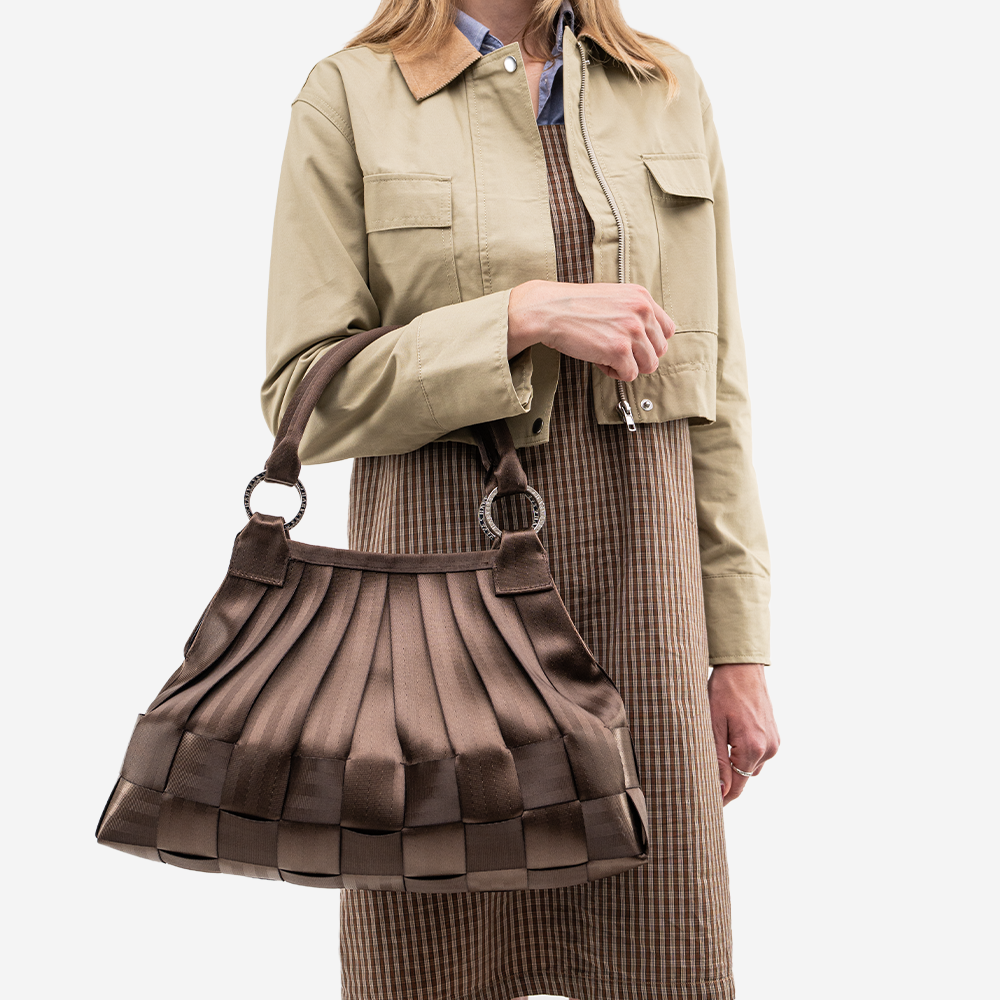 The Large Stella in Espresso being worn by a model