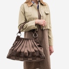 The Large Stella in Espresso being worn by a model