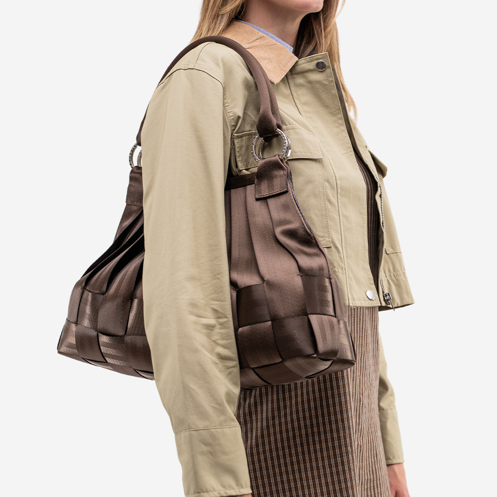 The Large Stella in Espresso being worn by a model