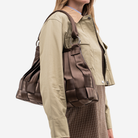 The Large Stella in Espresso being worn by a model