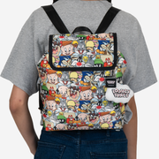 looney tunes berkeley backpack worn on a model
